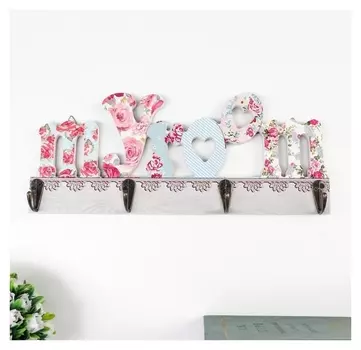 Крючки декоративные "Цветочная надпись" 12х29,5х5 см