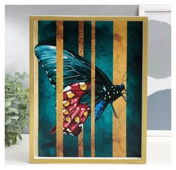 Крючки декоративные дерево "Бабочка и полосы" 30х24,1х2,6 см