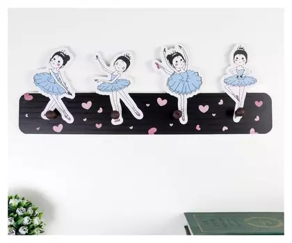 Крючки декоративные дерево "Балерины" 19х50х4 см