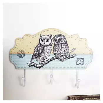 Крючки декоративные дерево "Филины на ветке" 18х26,5х4,5 см