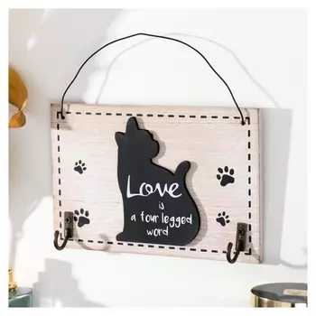 Крючки декоративные дерево "Кот - любовь" 10,5х0,8х16 см