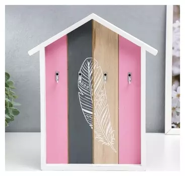 Крючки декоративные дерево "Пёрышко" 29х24х2,8см