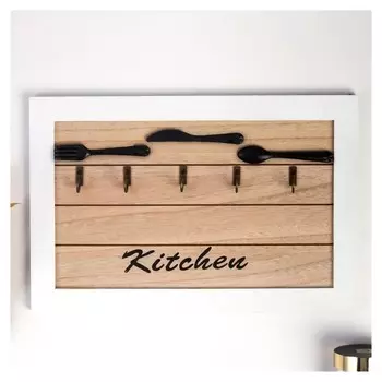 Крючки декоративные дерево "Столовые приборы" 20х30 см