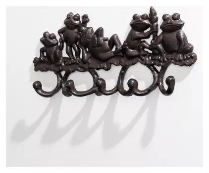 Крючки декоративные металл "Лягушки" 14х31х4 см