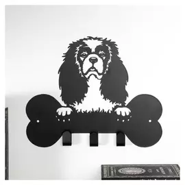 Крючки декоративные металл "Пёсик спаниель с косточкой" 26х33х2,3 см