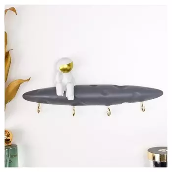 Крючки декоративные полистоун "Астронавт на астероиде" 12х4х30 см