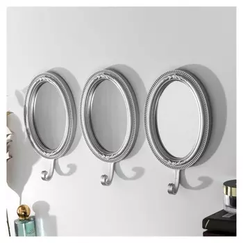 Крючки декоративные с зеркалом набор 3 шт 23,5х41,5 см