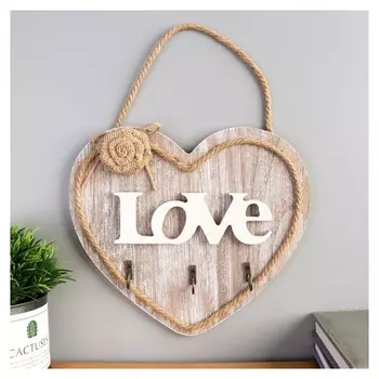 Крючки декоративные Сердце с розой