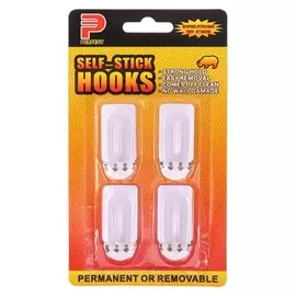 Крючки самоклеящиеся, круглые, с системой бесследного удаления, набор, 2,2 х 3,5 см, 4 шт.