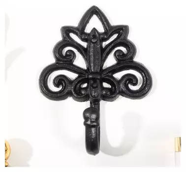 Крючок декоративный чугун "Геральдический узор" 17х6х13 см