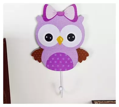 Крючок декоративный дерево "Совушка-кокетка" 22х13х4,5 см