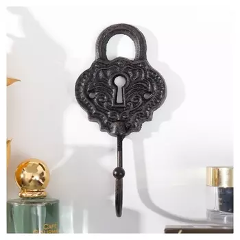 Крючок декоративный металл "Ажурный замочек" 8х5х17 см