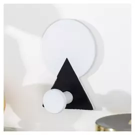 Крючок декоративный металл на клеевой ленте "Геометрия - треугольник и круг" 6х4 см