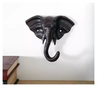 Крючок декоративный металл "Слон" 12х13х5 см