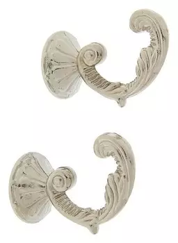 Крючок для штор Ks002, однорожковый, цвет хром