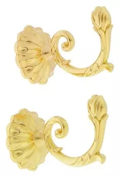 Крючок для штор Ks006, однорожковый, цвет золото