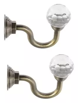 Крючок для штор Ks007, однорожковый, цвет бронза