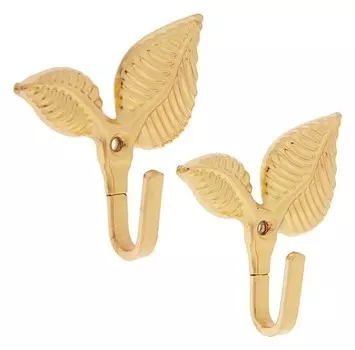 Крючок для штор Ks009, однорожковый, цвет золото