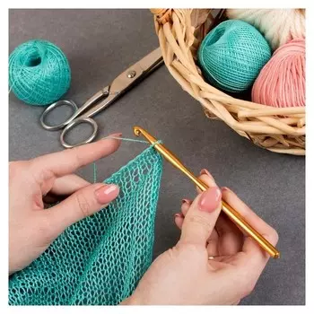 Крючок для вязания, D = 6 мм, 15 см