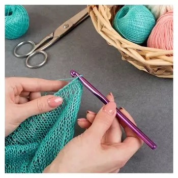 Крючок для вязания, D = 7 мм, 15 см