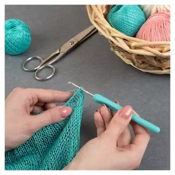 Крючок для вязания, с пластиковой ручкой, D = 3 мм, 14 см