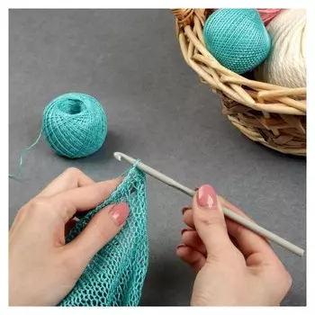 Крючок для вязания, с тефлоновым покрытием, D = 5 мм, 15 см