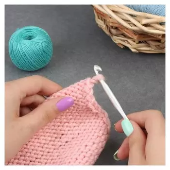 Крючок для вязания, с тефлоновым покрытием, D = 7 мм, 15 см