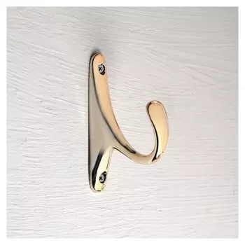 Крючок мебельный Cappio, однорожковый, пластик, цвет золото