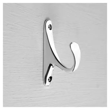 Крючок мебельный Cappio Standart, однорожковый, пластик, цвет хром