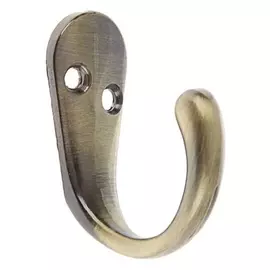 Крючок мебельный Km1003ав, однорожковый, цвет бронза