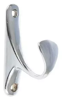 Крючок мебельный Km1005cp, однорожковый, цвет хром