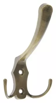 Крючок мебельный Km301ab, трёхрожковый, цвет бронза