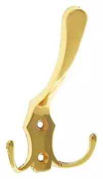 Крючок мебельный Km301gp, трёхрожковый, цвет золото