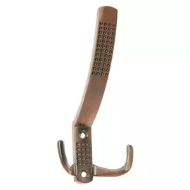 Крючок мебельный Km302ac, трёхрожковый, цвет медь