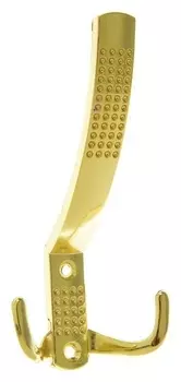 Крючок мебельный Km302gp, трёхрожковый, цвет золото