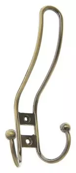 Крючок мебельный Km303ab, трёхрожковый, цвет бронза