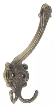 Крючок мебельный Km305ab, трёхрожковый, цвет бронза