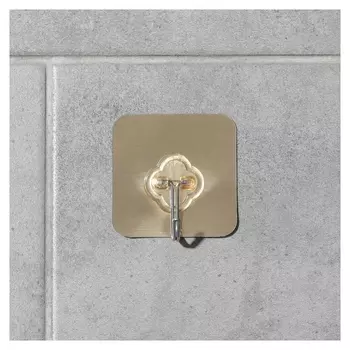 Крючок-наклейка «Классик», металл, цвет золотой