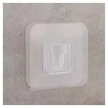 Крючок настенный двойной 6×6×0,5 см, цвет прозрачный