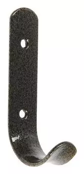 Крючок - вешалка 1 - рожковый, цвет античная бронза