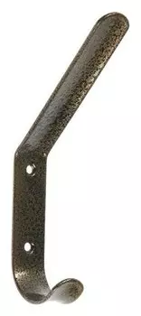 Крючок - вешалка 2 - х рожковый, цвет античная бронза