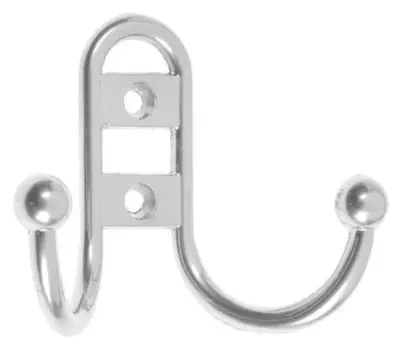 Крючок-вешалка Tundra, №13, цвет хром, 1 шт