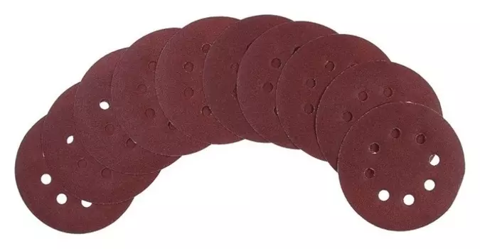 Круг абразивный шлифовальный под "Липучку" Tundra, перфорированный, 125 мм, р120, 10 шт.