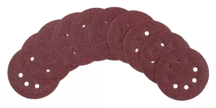 Круг абразивный шлифовальный под "Липучку" Tundra, перфорированный, 125 мм, р60, 10 шт.