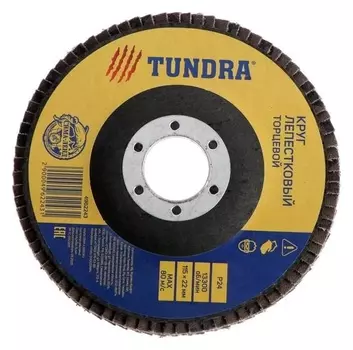 Круг лепестковый торцевой Tundra, 115 х 22 мм, Р24