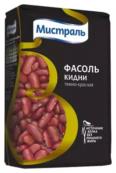 Крупа фасоль мистраль темно-красная кидни, 450г