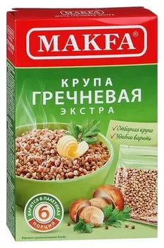 Крупа гречка макфа ядрица настоящая экстра, 400г