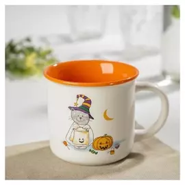 Кружка доляна «Хэллоуин. котик хочет сладостей», 370 мл