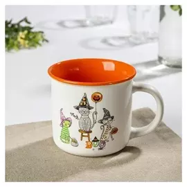 Кружка доляна «Хэллоуин. котики в шапках», 370 мл