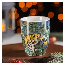 Кружка доляна «Новый год. тигр и тукан», 350 мл